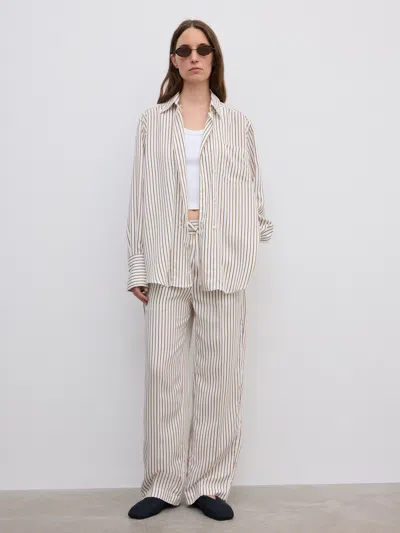 House Of Dagmar Relaxed Trousers In White