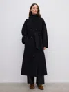 House Of Dagmar Relaxed Wool Coat In Black