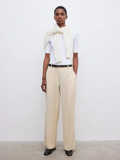 House Of Dagmar Relaxed Wool Trouser In Brown