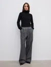 House Of Dagmar Relaxed Wool Trouser In Gray