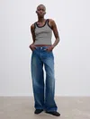 House Of Dagmar Ribbed Tank Top In Black White