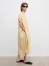 House Of Dagmar Rouched Dress In Desert Sand