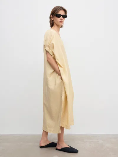House Of Dagmar Rouched Dress In Desert Sand