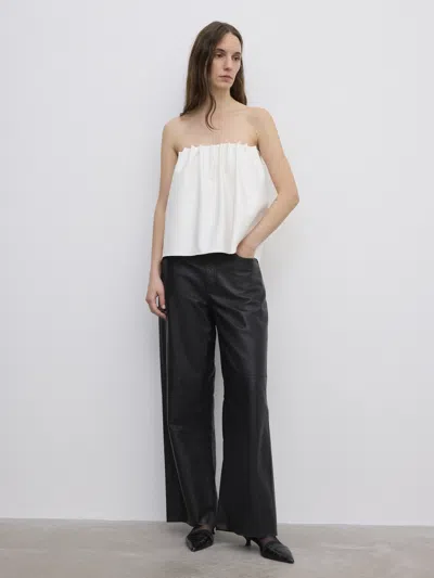 House Of Dagmar Rouched Tube Top In White