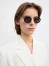 House Of Dagmar Round Sunglasses In Black
