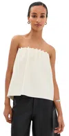 House Of Dagmar Rouched Tube Dress In White