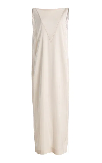 House Of Dagmar Satin Maxi Dress In White
