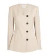House Of Dagmar Collarless Blazer In Beige