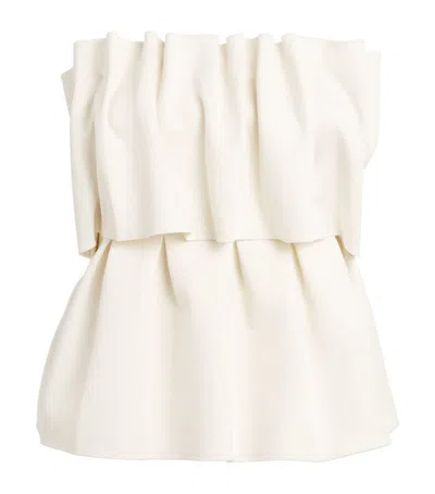 House Of Dagmar Sculpted Tiered Top In Neutral