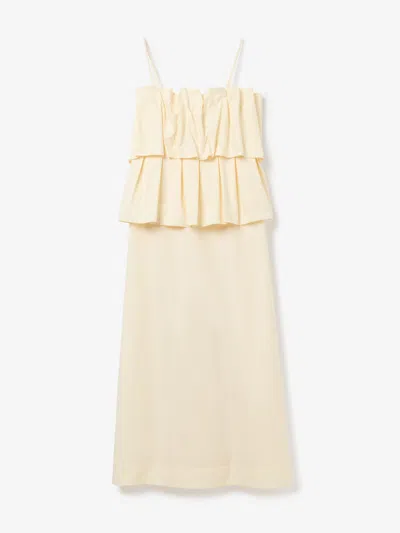House Of Dagmar Sculpted Strap Dress In Cream White