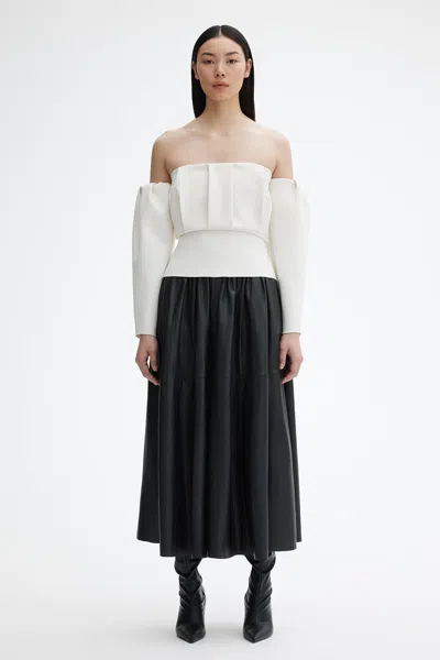House Of Dagmar Sculpted Top In White