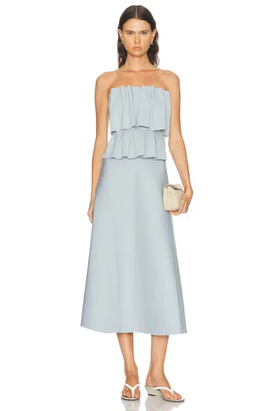 House Of Dagmar Sculpted Tube Dress In Blue