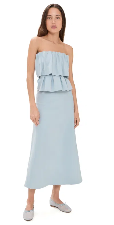 House Of Dagmar Sculpted Tube Dress Dove Blue