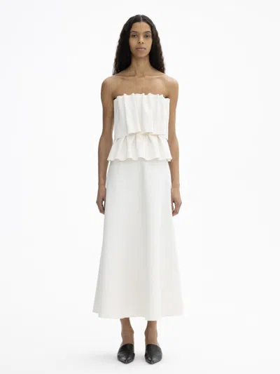 House Of Dagmar Sculpted Tube Dress In White