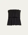House Of Dagmar Sculpted Tube Top In Black