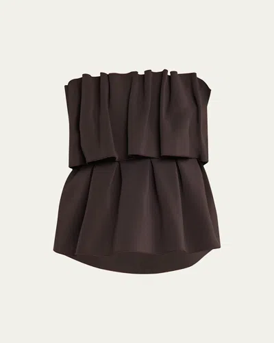 House Of Dagmar Sculpted Tube Top In Brown