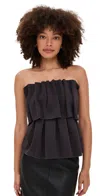 House Of Dagmar Sculpted Tube Top Chocolate Brown In Brown