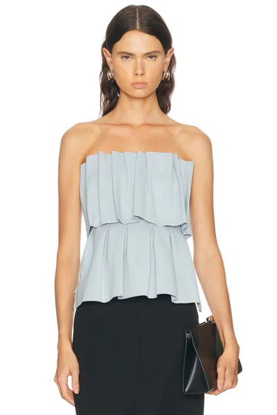 House Of Dagmar Sculpted Ruffled Tube Top In Brown