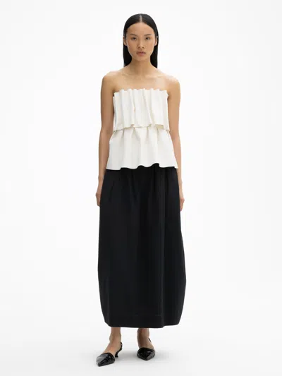 House Of Dagmar Sculpted Tube Top In White