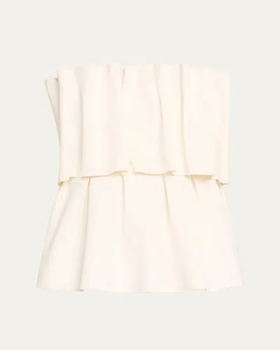 House Of Dagmar Sculpted Tube Top In White