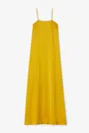 House Of Dagmar Shiny Tube Dress In Saffron
