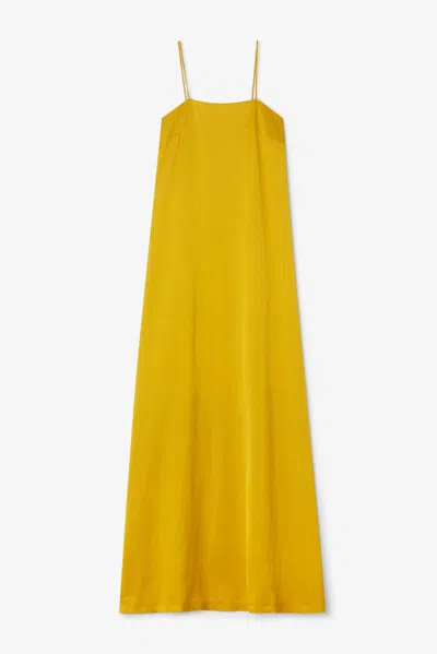 House Of Dagmar Shiny Tube Dress In Saffron