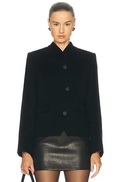 House Of Dagmar Short Curved Jacket In Black
