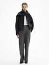 House Of Dagmar Short Doublé Jacket In Graphite Grey