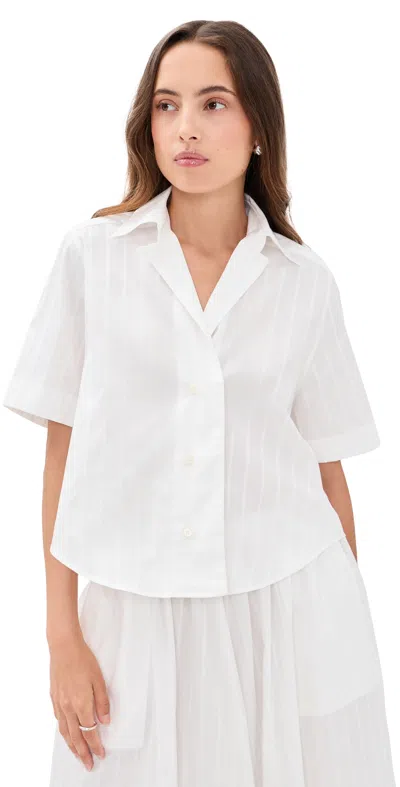 House Of Dagmar Short Sleeve Shirt White In Neutral