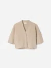 House Of Dagmar Short Wool Cardigan In Neutral