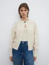 House Of Dagmar Single Btn Cardigan In Buttercream Yellow