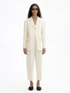House Of Dagmar Single Button Blazer In Vanilla White