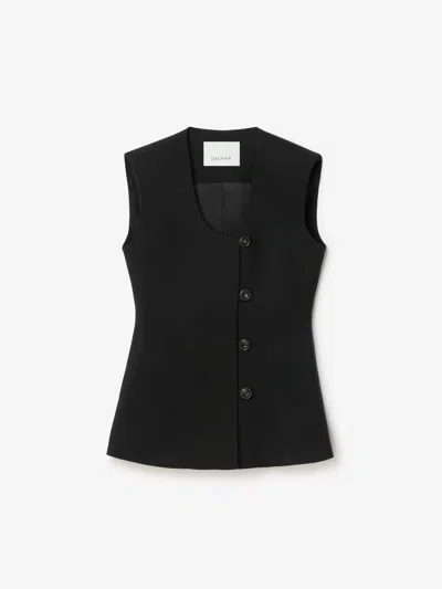 House Of Dagmar Sleeveless Blazer |  | Black | Size 38 | 100% Wool
