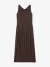 House Of Dagmar Square Neck Dress In Sepia