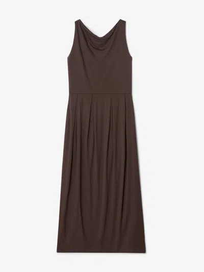House Of Dagmar Square Neck Dress In Sepia
