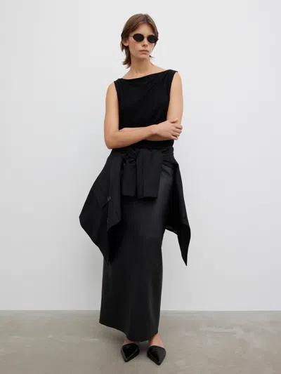 House Of Dagmar Square Neck Top In Black