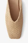 House Of Dagmar Square Toe Slip Ins In Natural Beige