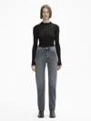 House Of Dagmar Straight Leg Denim In Grey