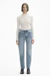House Of Dagmar Straight Leg Denim In Light Blue