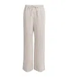 House Of Dagmar Stripe Drawstring Trousers In White