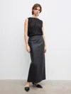 House Of Dagmar Stripe Sheer Top In Black