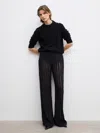 House Of Dagmar Stripe Sheer Trouser In Black