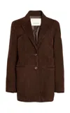 House Of Dagmar Suede Blazer In Brown