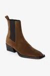 House Of Dagmar Suede Leather Boots In Tobacco Brown