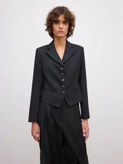 House Of Dagmar Tailored Blazer |  | Black | Size 38 | 50% Rec Polyester 44% Virgin Wool, 4% Polyeste
