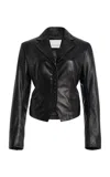 House Of Dagmar Tailored Leather Blazer In Black