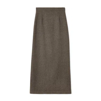 House Of Dagmar Twill Skirt In Black Beige