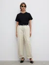 House Of Dagmar Two Tone Trousers In White Black