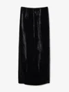 House Of Dagmar Velvet Maxi Skirt In Black