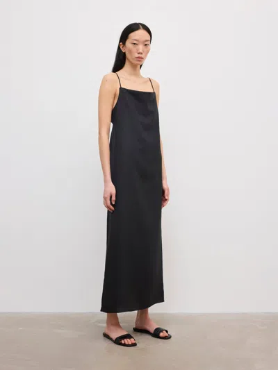 House Of Dagmar Waterfall Dress |  | Black | Size 32 | 56% Linen 44% Lyocell